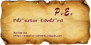 Pásztor Edvárd névjegykártya